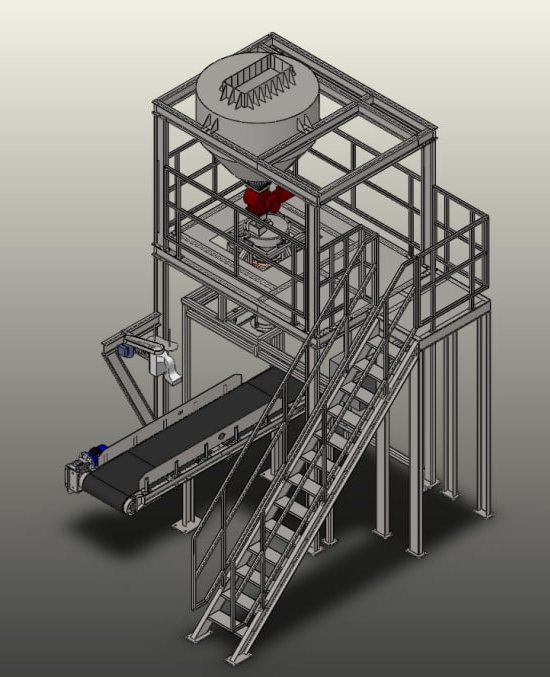 Оборудование для фасовки удобрений, кормов, химикатов в открытые мешки ...