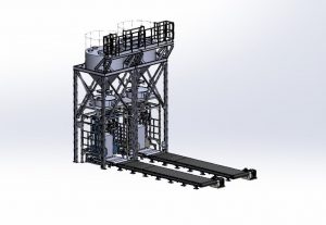 Чертеж 3D-модели линии фасовки от ААМикс