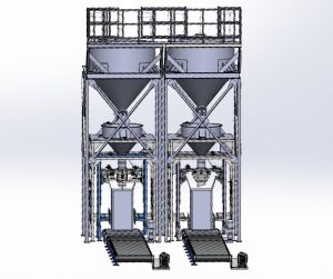 Чертеж 3D-модели линии фасовки от ААМикс