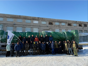 Монтаж корпуса сушильного барабана