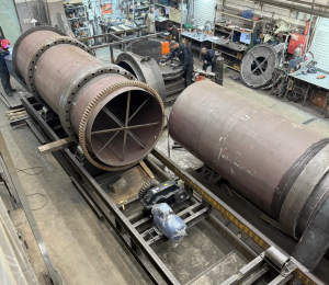 Барабан на стапеле перед отгрузкой